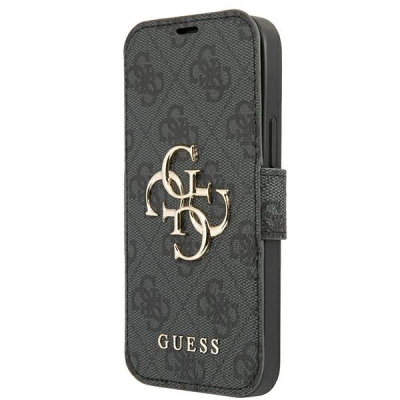 Mbulesë telefoni Guess GUBKP13X4GMGGR për iPhone 13 Pro Max 6.7\", tip book, gri