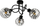 Lampë tavani Milano 3P E27, 3x60W, e zezë