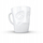 Filxhan porcelani Tassen Mug plus Handle, me dorezë, me fytyrë, i bardhë