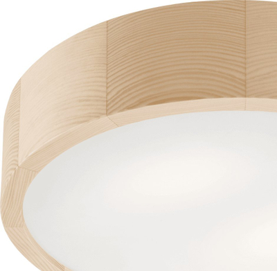 Llambë tavani Lamkur LED, dru pishe, 38cm, natyrale