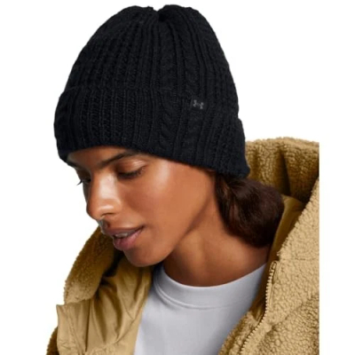 Kapele dimërore Under Armour W Halftime, cable knit, one size, e zezë Castlerock