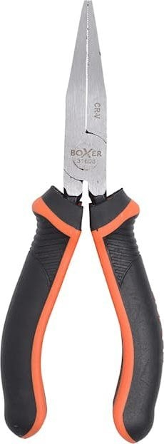 Pinca të holla BOXER 31.608, 160 mm, çelik CR.V, zi portokalli