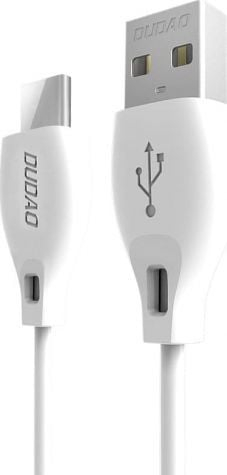 Kabllo Dudao, USB / Type C, 2.1A, 2m, e bardhë