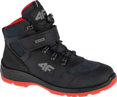Këpucë trekking për kalamaj 4F Junior Trek JR HJZ21-JOBMW251, lëkurë nubuck, shollë gome, navy me të zezë