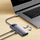 Hub i jashtëm Baseus Metal Gleam, USB C, 4x USB 3.0, gri