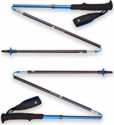 Shkopini trekking Black Diamond Distance Carbon Z, 125 cm, palosës, blu