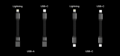 Kabllo karikimi InCharge PRO, USB në USB‑C, 10cm, e zezë