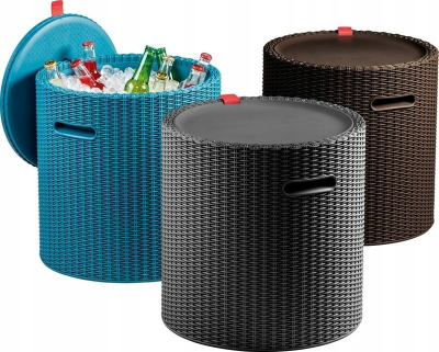 Stol ftohës Keter Cool Stool, 39L, multifunksional, gri