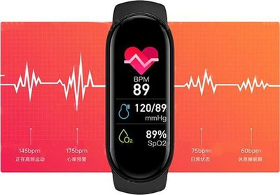 Byzylyk inteligjent M8 Smart Band, Bluetooth, mat rrahjet e zemrës, i zi