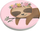 Mbajtëse telefoni PopSockets PopGrip Sweet Sloth, kapak i ndërrueshëm, rozë