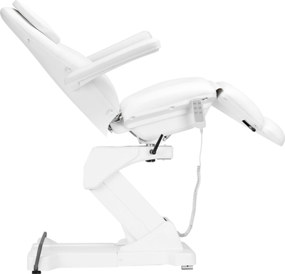 Karrige kozmetike elektrike Sillon Basic 3 Act Swivel, me telekomandë, rrotulluese, e bardhë