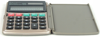 Kalkulator VECTOR DK-050, 8 shifra, energji diellore dhe bateri, gri