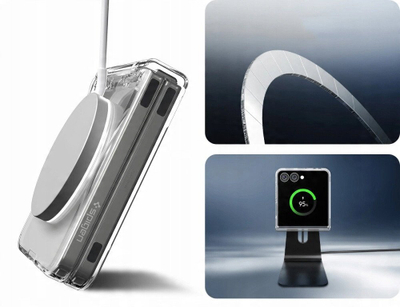 Kuti mbrojtëse Spigen Airskin Mag për Galaxy Z Flip 7, MagSafe, transparente, e bardhë