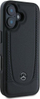 Këllëf telefoni Mercedes Urban për iPhone 16, lëkurë, 6.1", i zi