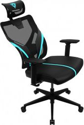Karrige gaming ThunderX3 Yama1, universale, me mbështetëse rrjetë, e zezë me cyan