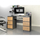 Tavolinë pune Topeshop Kuba Desk, 130x51 cm, 6 sirtarë, antracit