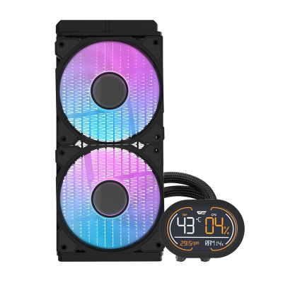 Ftohës uji CPU Darkflash DH240D V2, 240mm, ARGB, i zi