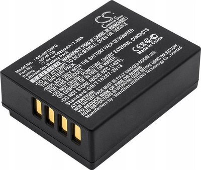 Bateri për kamerë Cameron Sino NP-W126 NP-W126S, 1020mAh, Li ion, e zezë