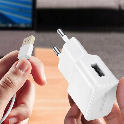 Karikues Samsung EP-TA200EWE, 2A, Quick Charge, me kabllo USB C, i bardhë