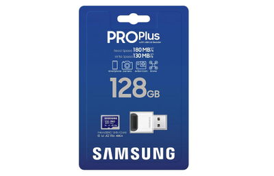 Kartë memorie Samsung PRO Plus MicroSDXC, 128GB, U3 A2 V30