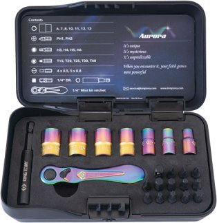 Set veglash King Tony Aurora Limited Edition, 1/4", 46 copa, shumëngjyrësh