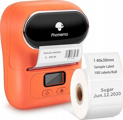 Printer etiketa Phomemo M110, termik, Bluetooth, portokalli