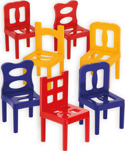 Lojë tavoline Grafix Balance Chairs Pocket Edition, 24 karrige, për 2-4 veta, me ngjyra