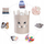 Кошница за организирање играчки Closing Toy Basket Premium XXL, 63L, модел зајаче, беж
