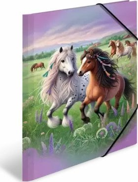 Dosje elastike HERMA Horse World, A3, karton, shumëngjyrëshe