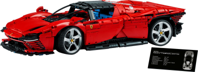 Lodra ndërtimi LEGO Technic Ferrari Daytona SP3 42143, model 1:8, e kuqe