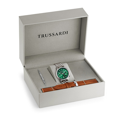 Set për meshkuj TRUSSARDI T-Inedito R2453174001, orë dore + rrip