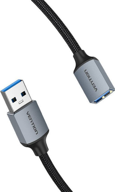 Kabllo zgjatuese USB Vention, USB A 3.0 mashkull te femër, 1m, gri e errët