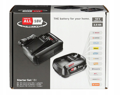 Set bateri dhe karikues Bosch Home and Garden 1600A031T4, 18V 2.5Ah, AL 18V-44