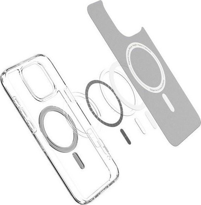 Mbulesë telefoni Spigen Ultra Hybrid MagSafe për iPhone 16 Pro, e tejdukshme, grafit