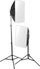 Set drite StudioKing Daylight PK-SB5070, 8 x 45W, softbox 67 x 50 cm, i zi