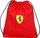 Çantë shpine me litar Ferrari Scuderia, poliester, për palestër, e kuqe e zezë