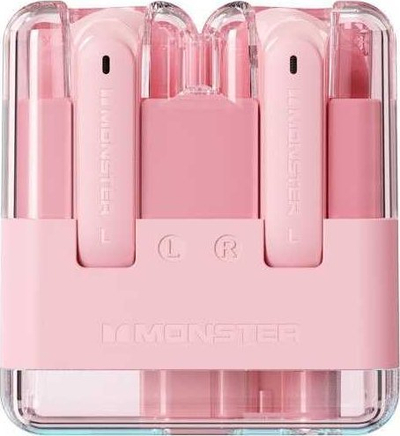 Kufje Monster AirMars XKT12 True Wireless, me kuti karikimi, rozë