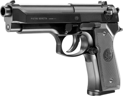 Pistolete me ajër Beretta M92 FS HME, me pranverë, për airsoft, e zezë