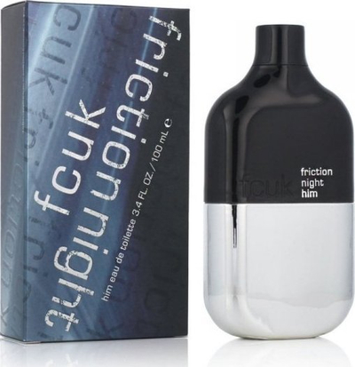 Parfum FCUK Friction Night Him, Eau de Toilette, 100ml, i zi me argjendtë