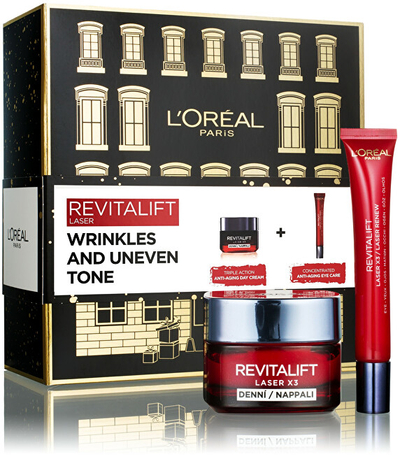 Set L´Oréal Paris - Krem i lëkurës Revitalift Laser X3 50 ml + Krem për fytyrëtë Revitalift Laser X3 15 ml