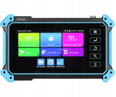 Tester multifunksional CCTV Genway CS-H7-50H-S2, ekran 5", IP dhe AHD, zi e kaltër