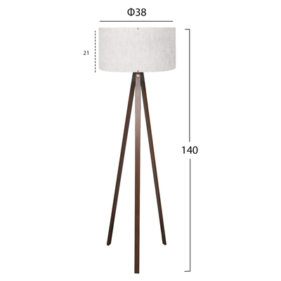 Llambë dyshemeje tripod kapak (HM7578.02), bardhë