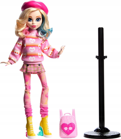 Kukull koleksionuese Mattel Monster High Wednesday Enid Sinclair, me aksesorë, rozë