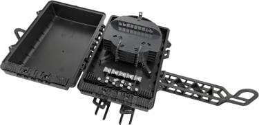 Kuti spajsim fiber optike Alantec, 96 spajse, IP67, montim në shtyllë dhe mur