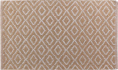 Tapet Bricoline Lazaro Woven Diamond, 50x80 cm, pambuk dhe poliester, bezhë