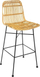 Karrige metalike rattan Atmosphera Kubu, 88cm, natyrale