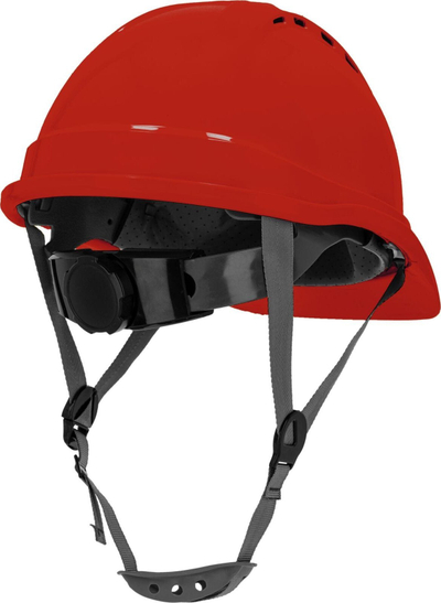 Helmetë sigurie Lahti, me ajrosje, kategori II, e kuqe