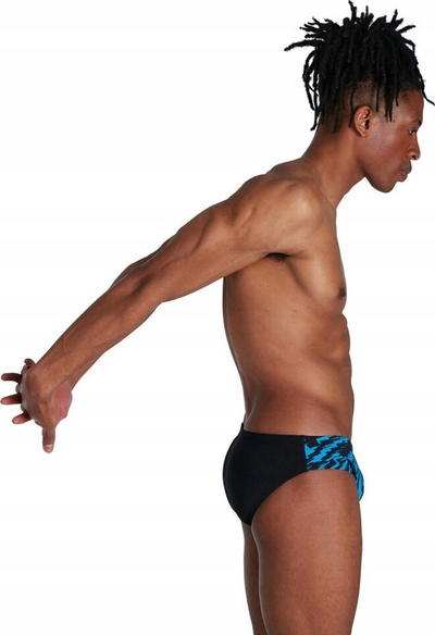 Rroba banje për burra Speedo Allover 7cm, Endurance+, blu me të zezë