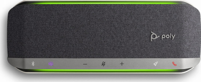 Speakerphone Poly Sync 40+, me kabllo edhe me Bluetooth, 3 mikrofona, ngjyrë argjendtë