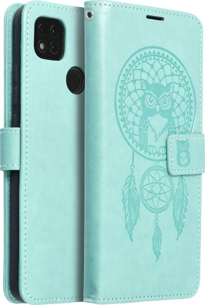 Futera librë Mezzo Dreamcatcher për Xiaomi Redmi 9C NFC, mbyllje magnetike, jeshile